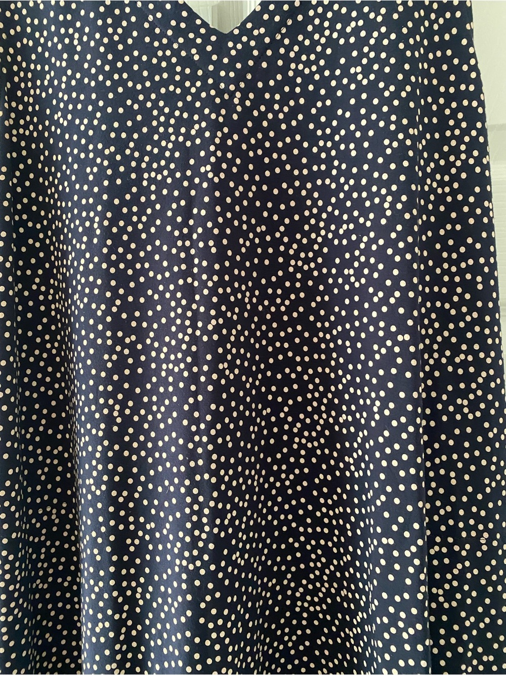 J. Jill Wearever collection women’s  navy polka dot midi dress size L - Picture 2 of 6